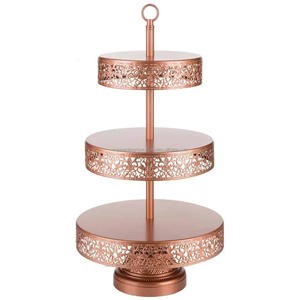 Support à gâteau brillant idéal pour la décoration intérieure Design hautement fini pour mariage et fête décoration de Table outils à gâteau - Product Image 5