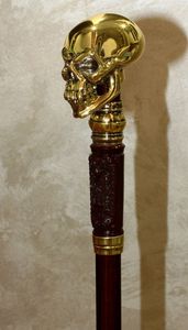 Elegant Wooden <b>Walking</b> <b>Stick</b> with <b>Metal</b> Handle Factory Direct OEM Available - Product Image 2