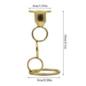 Meilleur design Décoration de la maison en métal plaqué or porte-bougie en métal lanterne porte-bougie en métal - Product Image 3
