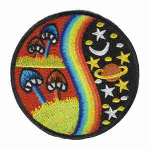 Parches Tejidos Ecológicos con Diseños de Paisajes Naturales, Corazones y Flores para Ropa Casual y Chaquetas - Insignias Personalizables para Coser - Product Image 5