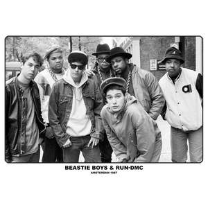 Beastie Boys & Run-DMC 1987 Amsterdam <b>Poster</b> Digital Printed Plastic Decorative Flag Banner - Product Image 1