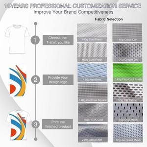 Équipage en coton de couleur unie de haute qualité, T-shirt imprimé personnalisé de fitness T-shirts pour hommes unis T-shirt graphique surdimensionné pour hommes - Product Image 5