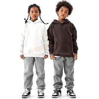 Sweat à capuche en polaire Sherpa pour garçons et filles, épais, chaud, pull d'hiver, sweat à capuche doux, couleur café