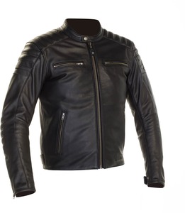 Veste en cuir vintage noire élégante et ajustée pour homme, veste de moto avec fermeture éclair sur le devant et design personnalisé - Product Image 1