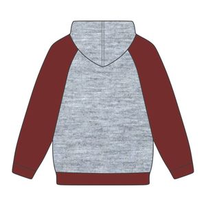 DST Delta Gris Corps Marron Manches Raglan Sweat à capuche Mélange de coton Sororité grecque Vêtements Divine Nine Soror Hoodie Année fondatrice - Product Image 3