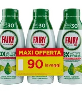 Fairy <b>Liquid</b> Gel <b>Dishwasher</b> <b>Detergent</b>, 120 Washes, Pack of 4 Bottles, Platinum Lemon, Gives Extra Shine to the <b>Dishwasher</b> - Product Image 4