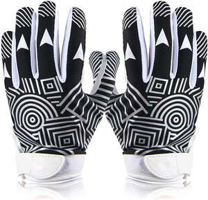 Nouveaux gants de football américain avec logo OEM personnalisé gants de football américain à paume haute collante sublimée au dos respirant avec OEM - Product Image 2