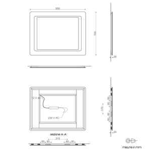 Espejo frontal con retroiluminación LED de 90x60 cm y acabado arenado - Product Image 4