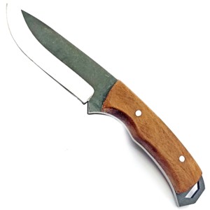 Venta al por mayor 8 "hecho en fábrica OEM barato bajo precio hecho a mano de acero al carbono espiga completa mango de madera de nogal cuchillo Skinner - Product Image 4