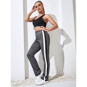 Pantalones de chándal para correr de lana de algodón ajustados y elegantes para mujer, pantalones de invierno de alta calidad, cierre de cordón frontal plano, transpirables - Product Image 4