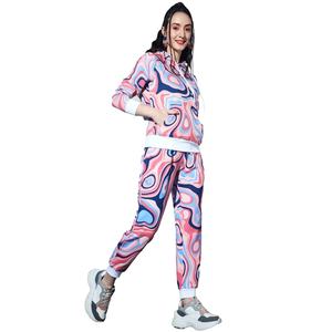 Survêtement femme imprimé par sublimation Survêtement femme imprimé par sublimation Vêtements de sport 100% coton Survêtement femme imprimé - Product Image 6