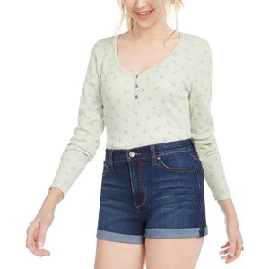 Magliette Henley Bianche Ultra Flirt Junior Taglia X-Large in Tessuto Lavorato a Maglia con Bordo Smerlato - Product Image 1