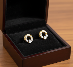 Pendientes de Oro de Moda con Diseño de Halo de Triple Flor para Mujer, Joyería Fina, Regalo de Aniversario - Product Image 5