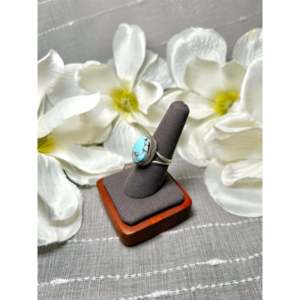Navajo-<b>Crafted</b> Cultural Collectible Ring Golden Hill Turquoise & Sterling Silver Size 7.75 - Product Image 3