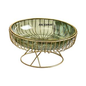 Top Selling Black Color Iron Strong Metal Bowl Fancy Fruit Serving Basket For Kitchen Storage Fruit Serving Bowls For <b>Tableware</b> - Product Image 6