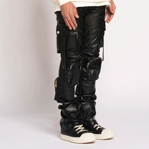 Fácil ajuste ligero mejor Weat hombres pantalones de cuero adecuado diseño de fábrica de alta calidad hombres pantalones de cuero - Product Image 2