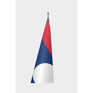 Drapeau Officiel de l'Intérieur du Laos 3x5 pieds Imprimé Numériquement avec Mât en Aluminium - Product Image 3