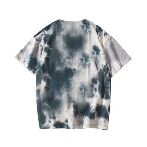 Camiseta Personalizada para Hombre, Teñida con Técnica Tie-Dye, Tejida, 100% Algodón, Corte Ajustado, Estilo Hip Hop, Cuello Redondo - Product Image 1