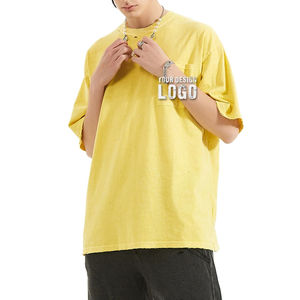 T-shirts pour hommes en coton 100% avec logo personnalisé, col ras du cou, effet batik, délavés, de haute qualité, coupe ample et respirante - Product Image 3