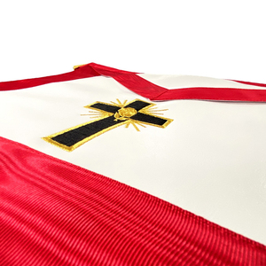 Nueva llegada ASSR 18th Degree Delantal con Cruz Latina Personalizado Masonic Regalia Delantal para la venta - Product Image 5