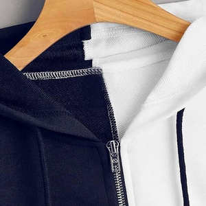 2025 plaine pull à capuche dames haut à capuche décontracté personnalisé meilleur haute qualité femmes à capuche couleur bloc haut court à capuche - Product Image 5