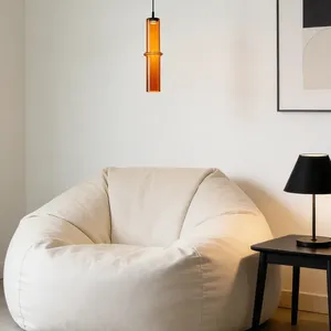 Pendentif en bambou Kiko de forme allongée - Product Image 6