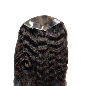 Topper de Cabello Humano Remy 100% con Ondas Profundas y Monofilamento para Mujer, Cabello Taz BD Importado de Bangladés - Product Image 2