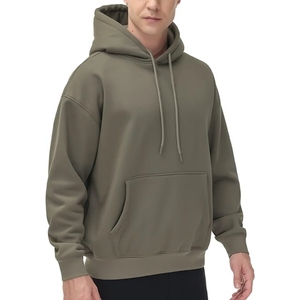 Nuevo diseño Beige con capucha Anti-retráctil transpirable 100% algodón invierno sudadera personalizada sólida Casual Sudadera con capucha - Product Image 1