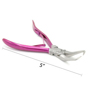 Pinzas para Extensiones de Cabello de Acero Inoxidable con Acabado Satinado, Punta Redondeada para Remover Anillos, Eslabones y Cuentas, Uso Comercial - Product Image 3