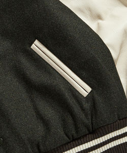 Veste Letterman Varsity Vintage, Veste Brodée à Manches en Cuir et Laine pour Homme, Collection Automne Hiver - Product Image 5