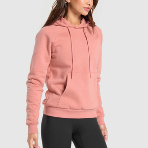 Sudaderas con capucha de gran tamaño para mujer, jersey de manga larga polar de algodón de alta calidad, ropa de calle con bolsillo frontal para Otoño Invierno - Product Image 2