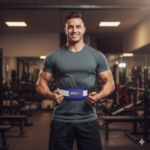 Cinturón de Piel Profesional Rexfit Sports para Levantamiento de Pesas, para Entrenamiento de Fuerza y Gimnasio - Product Image 4