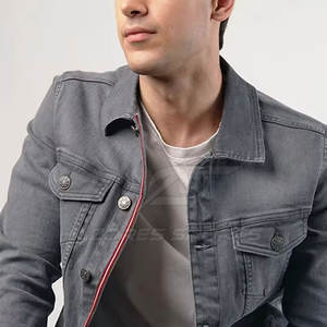 Veste en jean pour homme, coupe slim, manches longues, tendance, décontractée, tenue urbaine, veste en jean moderne pour homme, coupe slim, manches longues, mode actuelle - Product Image 4