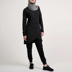 ชุดออกกำลังกายแบบอิสลามสำหรับผู้หญิงมุสลิม เสื้อฮู้ดแบบสวมใส่สบาย ชุดกีฬาสุภาพเรียบร้อย - Product Image 4