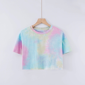Camisetas Tie Dye Personalizadas para Mujer, Uso Casual, Tejido de Punto, Antiarrugas, Transpirables, Venta al Por Mayor - Product Image 1