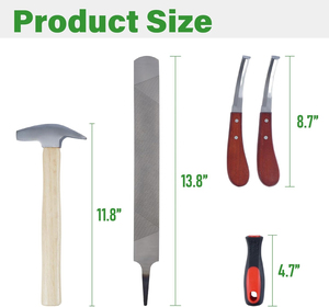 Kit d'outils de soin des chevaux personnalisé OEM, kit d'instruments de maréchal-ferrant 7 pièces avec portefeuille en cuir, qualité supérieure, fabrication sur mesure - Product Image 3