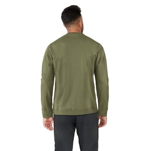 Sweat-shirt à col rond épais décontracté pour hommes Pull-over d'hiver en coton uni Vente en gros en polaire solide imprimé brodé avec logo personnalisé - Product Image 6