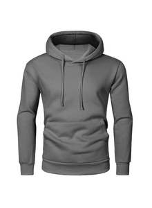 Calidad Premium 100% algodón Color sólido transpirable polar invierno sudaderas con capucha hombres logotipo personalizado diseño de bolsillo uso al aire libre de gran tamaño - Product Image 5