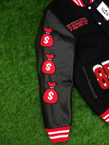 Patch de broderie en chenille personnalisé High Street Gucha Sports Letterman Vestes d'hiver pour hommes Manches en cuir Varsity en gros - Product Image 5