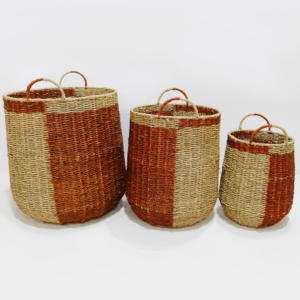 Panier en herbe de mer tissé à la main, écologique, nouveau design, artisanat, panier de rangement pour la vente en gros - Product Image 2