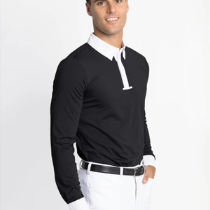 Horse Riding Long Sleeves <b>Base</b> <b>Layer</b> Shirt <b>Men</b> Summer Breathable Cooling Performance Equestrian Top Custom Branding - Product Image 5