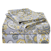 Vente en gros de 3 pièces de draps de lit en coton imprimés personnalisables, taille Queen |   Literie de luxe de haute qualité certifiée OEKO-TEX 400TC pour la maison