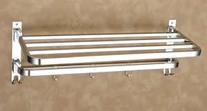 MISHWA Wholesale OEM PP-1101 24' Luxury <b>Towel</b> <b>Bar</b> Brushed SS with Resistant Bathroom Accessory for 5-Star Hotels Cruise Ships - Product Image 3