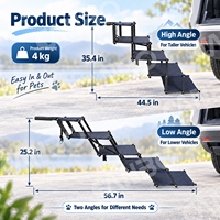 CANBO Amélioré Extérieur Pliable Voiture Chien Échelle Escalier Portable Stable Pet Dog Step Acier
