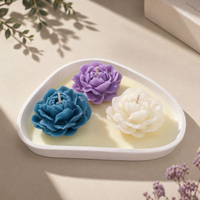 Luxe huisdecoratie op maat gemaakte Valentijnsdag cadeau Moederdag Vrouwendag bloemen gevormde aroma gipsen houder geurende sojawas kaars