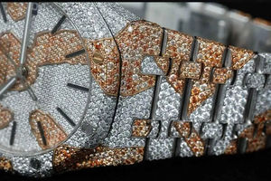 Nouveauté Hip Hop, montre-bracelet unisexe de luxe, bijoux de créateur exclusifs, diamants en moissanite, boîtier et cadran en acier inoxydable - Product Image 3