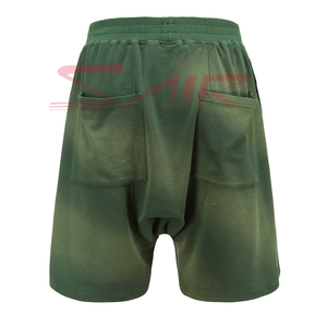 กางเกงขาสั้นผ้าฟลีซแบบเชือกผูกสำหรับผู้ชายกางเกงขาสั้นผ้าแคนวาสแบบถักมีเชือกผูกสำหรับออกกำลังกายลดแสงแดดโลโก้ออกแบบได้ตามต้องการ - Product Image 5