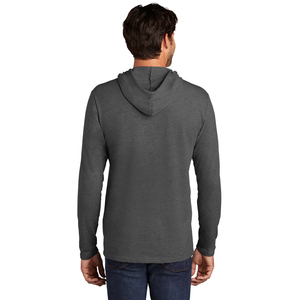 Bella Canvas Unisex Solid Pattern Long Sleeve Waffle Hoodie Poly-Cotton Fleece Pullover avec Tri-Blend Wicking Black - Product Image 2