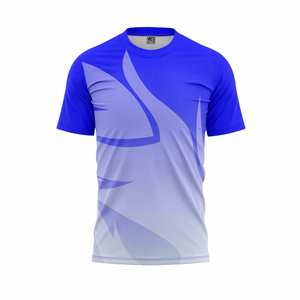 T-shirt de sport pour homme en polyester 100% respirant et à séchage rapide, col rond, manches courtes, impression personnalisée par sublimation, vente en gros - Product Image 4