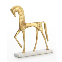 Ornement de poids en papier d'aluminium Décoration de Noël Maison Sculpture Figure Table Décorative Métal Lions Sculpture Argent Fini